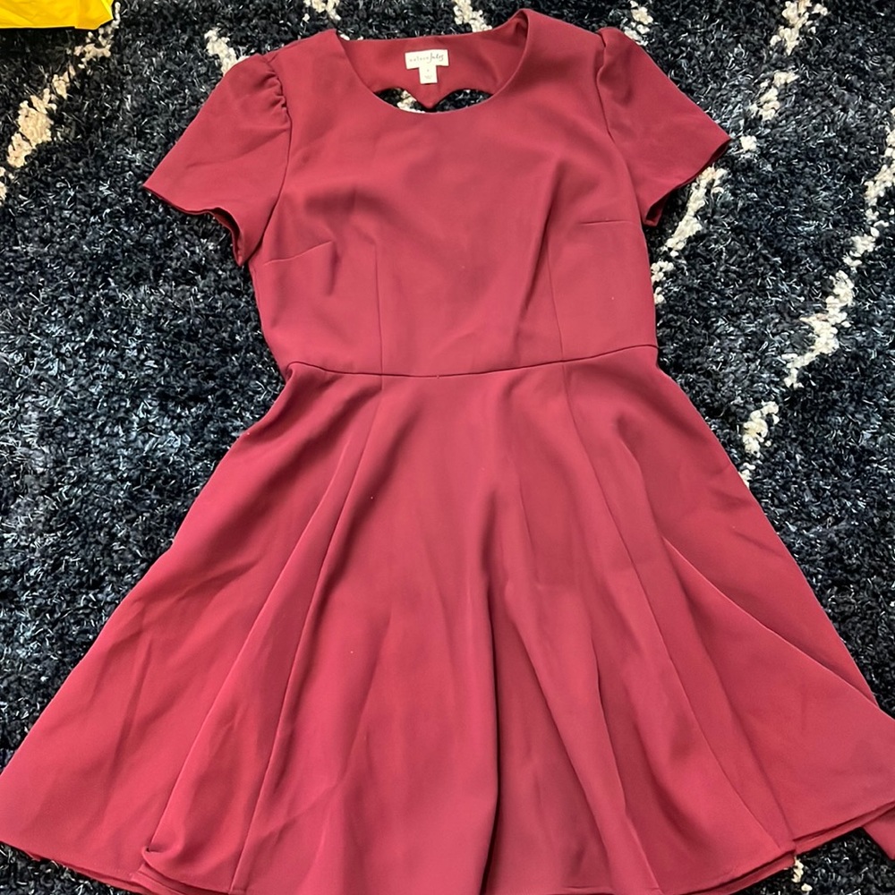 Maroon dress size 6 with heart back cut out